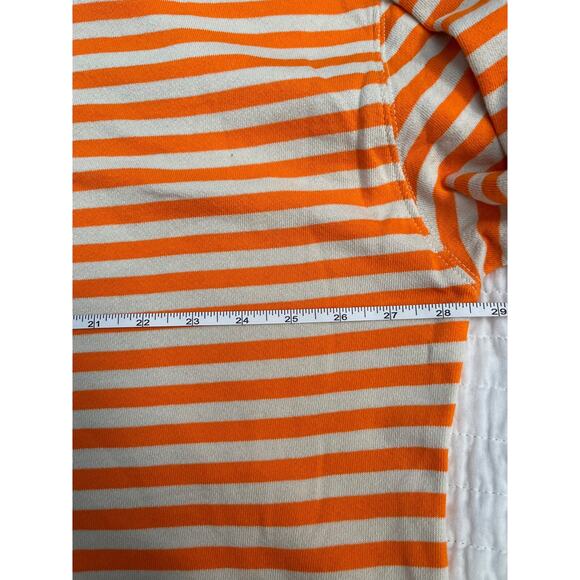 Free People We The Free Oversized Striped Crewneck Sweatshirt NWOT Orange/Green - Picture 5 of 8